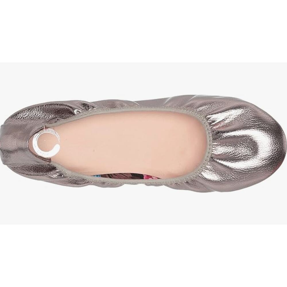 Journee Collection Metallic Flats - Picture 3 of 4